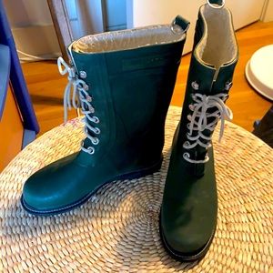 Ilse Jacobsen 3/4 rubber boot Army color size 38